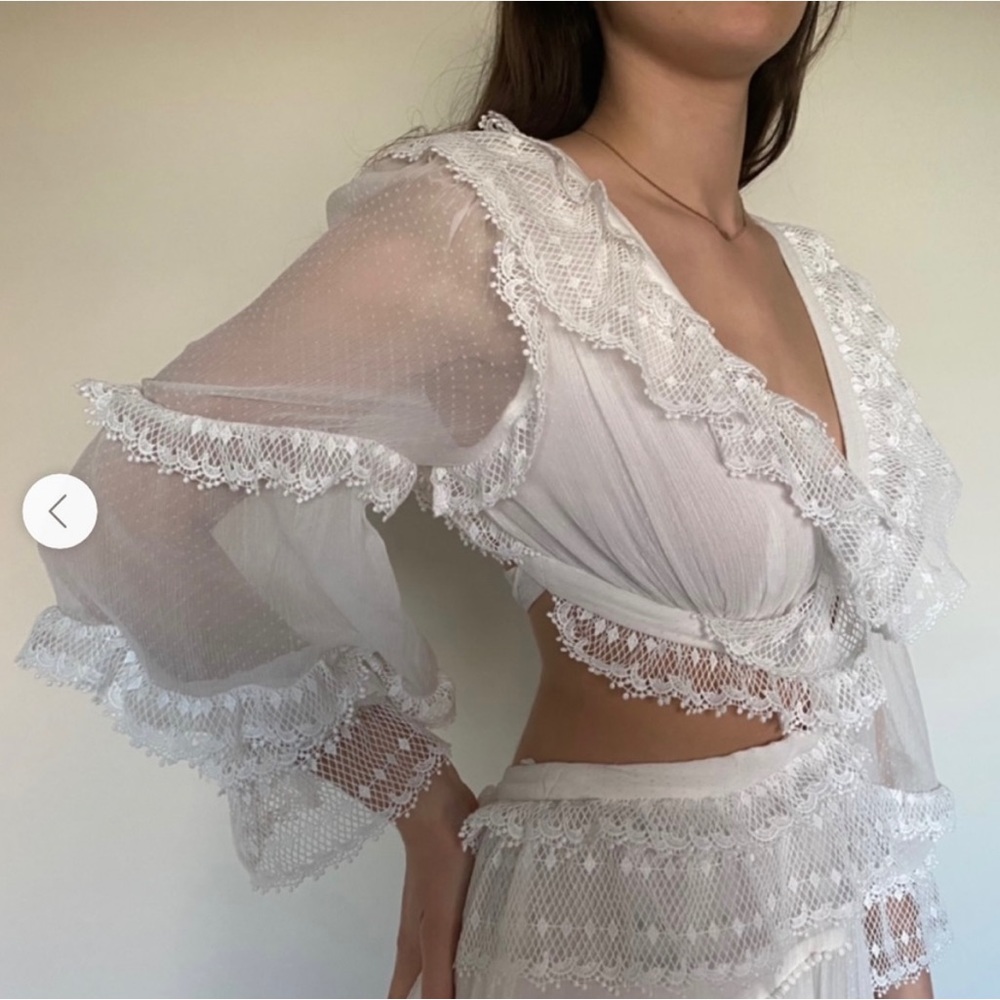 Zimmermann Suraya Cutout Ruffle Mini Dress NWT 🤍✨ - Picture 4 of 5